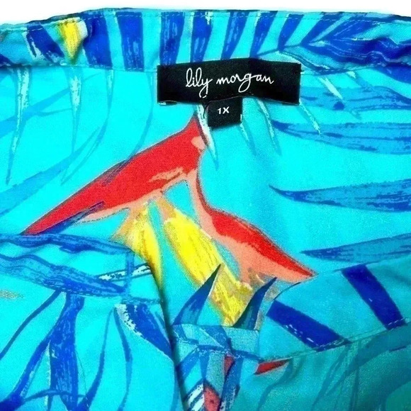 Lily Morgan Tank 1X Plus Travel Sun Sleeveless Vacation Vibrant Curve Resortwear - Picture 3 of 9